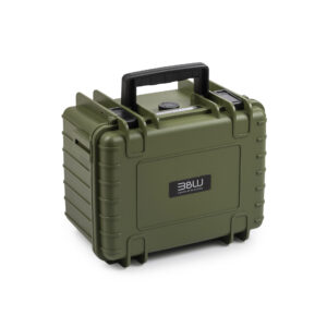 Bronze-grüner B&W International PP 66 Outdoor-Transportkoffer mit stabilem Griff und starken Verschlüssen für zuverlässigen Schutz empfindlicher Geräte.