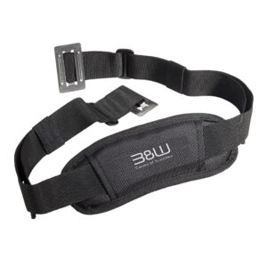 Schwarzer Schultergurt aus Nylon, ideal für verschiedene B&W International Mehrzweckkoffer.