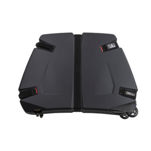 Robuster B&W International ABS 2240 Fahrradtransportkoffer Bike Box 2.0 in schwarzem Design mit verstärkten Ecken und Verschlüssen.